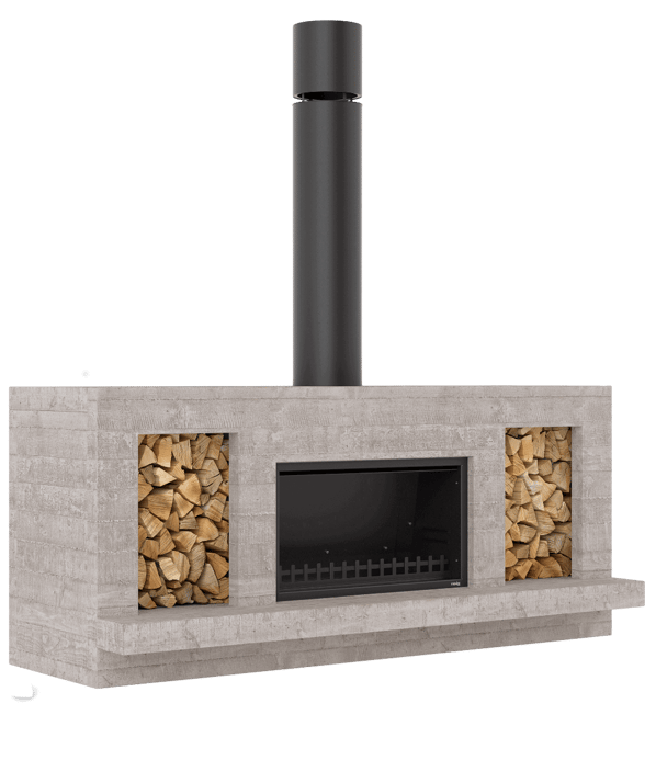 How much space do I need for an outdoor fireplace?